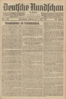 Deutsche Rundschau in Polen : früher Ostdeutsche Rundschau, Bromberger Tageblatt. Jg.57, Nr. 132 (11 Juni 1933) + dod.