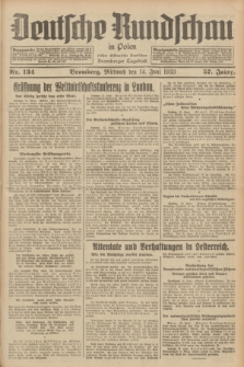 Deutsche Rundschau in Polen : früher Ostdeutsche Rundschau, Bromberger Tageblatt. Jg.57, Nr. 134 (14 Juni 1933) + dod.