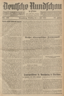 Deutsche Rundschau in Polen : früher Ostdeutsche Rundschau, Bromberger Tageblatt. Jg.57, Nr. 149 (4 Juli 1933) + dod.