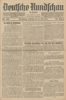 Deutsche Rundschau in Polen : früher Ostdeutsche Rundschau, Bromberger Tageblatt. Jg.57, Nr. 162 (19 Juli 1933) + dod.