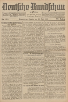 Deutsche Rundschau in Polen : früher Ostdeutsche Rundschau, Bromberger Tageblatt. Jg.57, Nr. 172 (30 Juli 1933) + dod.