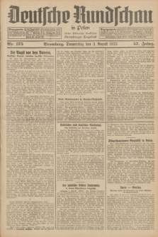 Deutsche Rundschau in Polen : früher Ostdeutsche Rundschau, Bromberger Tageblatt. Jg.57, Nr. 175 (3 August 1933) + dod.