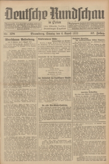 Deutsche Rundschau in Polen : früher Ostdeutsche Rundschau, Bromberger Tageblatt. Jg.57, Nr. 178 (6 August 1933) + dod.