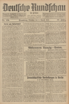 Deutsche Rundschau in Polen : früher Ostdeutsche Rundschau, Bromberger Tageblatt. Jg.57, Nr. 179 (8 August 1933) + dod.