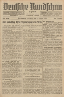 Deutsche Rundschau in Polen : früher Ostdeutsche Rundschau, Bromberger Tageblatt. Jg.57, Nr. 196 (29 August 1933) + dod.