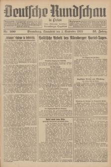 Deutsche Rundschau in Polen : früher Ostdeutsche Rundschau, Bromberger Tageblatt. Jg.57, Nr. 200 (2 September 1933) + dod.