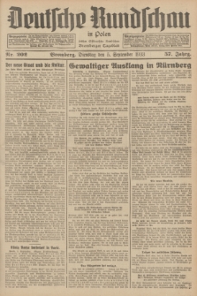 Deutsche Rundschau in Polen : früher Ostdeutsche Rundschau, Bromberger Tageblatt. Jg.57, Nr. 202 (5 September 1933) + dod.