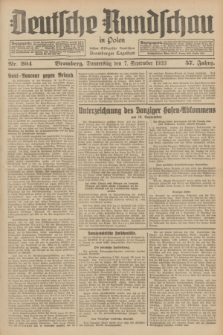 Deutsche Rundschau in Polen : früher Ostdeutsche Rundschau, Bromberger Tageblatt. Jg.57, Nr. 204 (7 September 1933) + dod.
