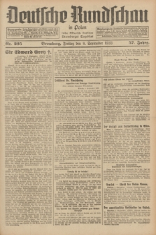Deutsche Rundschau in Polen : früher Ostdeutsche Rundschau, Bromberger Tageblatt. Jg.57, Nr. 205 (8 September 1933) + dod.