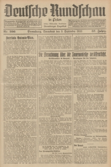Deutsche Rundschau in Polen : früher Ostdeutsche Rundschau, Bromberger Tageblatt. Jg.57, Nr. 206 (9 September 1933) + dod.