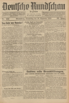 Deutsche Rundschau in Polen : früher Ostdeutsche Rundschau, Bromberger Tageblatt. Jg.57, Nr. 222 (28 September 1933) + dod.