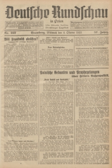 Deutsche Rundschau in Polen : früher Ostdeutsche Rundschau, Bromberger Tageblatt. Jg.57, Nr. 227 (4 Oktober 1933) + dod.