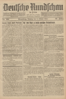 Deutsche Rundschau in Polen : früher Ostdeutsche Rundschau, Bromberger Tageblatt. Jg.57, Nr. 231 (8 Oktober 1933) + dod.