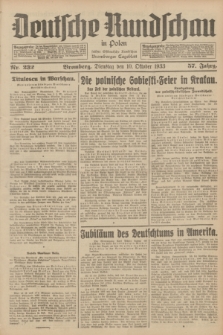 Deutsche Rundschau in Polen : früher Ostdeutsche Rundschau, Bromberger Tageblatt. Jg.57, Nr. 232 (10 Oktober 1933) + dod.