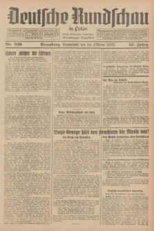 Deutsche Rundschau in Polen : früher Ostdeutsche Rundschau, Bromberger Tageblatt. Jg.57, Nr. 236 (14 Oktober 1933) + dod.