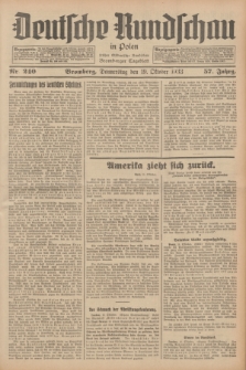 Deutsche Rundschau in Polen : früher Ostdeutsche Rundschau, Bromberger Tageblatt. Jg.57, Nr. 240 (19 Oktober 1933) + dod.