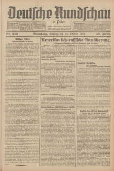 Deutsche Rundschau in Polen : früher Ostdeutsche Rundschau, Bromberger Tageblatt. Jg.57, Nr. 243 (22 Oktober 1933) + dod.