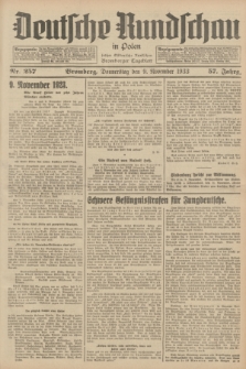 Deutsche Rundschau in Polen : früher Ostdeutsche Rundschau, Bromberger Tageblatt. Jg.57, Nr. 257 (9 November 1933) + dod.