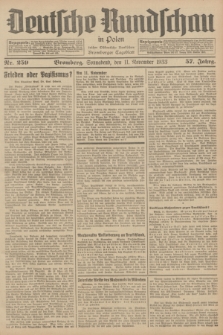 Deutsche Rundschau in Polen : früher Ostdeutsche Rundschau, Bromberger Tageblatt. Jg.57, Nr. 259 (11 November 1933) + dod.