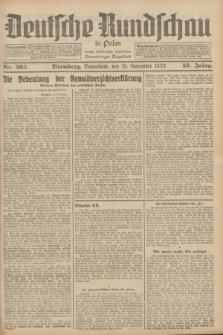 Deutsche Rundschau in Polen : früher Ostdeutsche Rundschau, Bromberger Tageblatt. Jg.57, Nr. 265 (18 November 1933) + dod.
