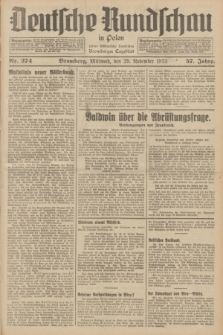 Deutsche Rundschau in Polen : früher Ostdeutsche Rundschau, Bromberger Tageblatt. Jg.57, Nr. 274 (29 November 1933) + dod.