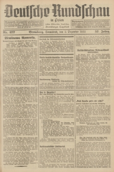 Deutsche Rundschau in Polen : früher Ostdeutsche Rundschau, Bromberger Tageblatt. Jg.57, Nr. 277 (2 Dezember 1933) + dod.