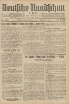 Deutsche Rundschau in Polen : früher Ostdeutsche Rundschau, Bromberger Tageblatt. Jg.57, Nr. 279 (5 Dezember 1933) + dod.