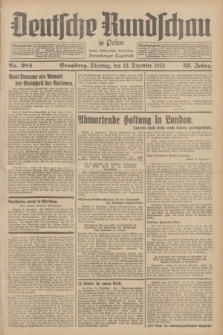Deutsche Rundschau in Polen : früher Ostdeutsche Rundschau, Bromberger Tageblatt. Jg.57, Nr. 284 (12 Dezember 1933) + dod.