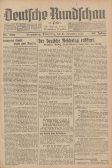Deutsche Rundschau in Polen : früher Ostdeutsche Rundschau, Bromberger Tageblatt. Jg.57, Nr. 286 (14 Dezember 1933) + dod.