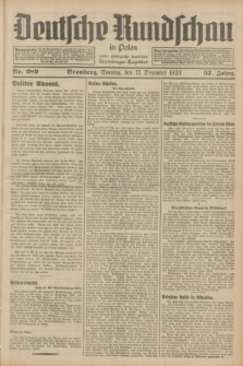 Deutsche Rundschau in Polen : früher Ostdeutsche Rundschau, Bromberger Tageblatt. Jg.57, Nr. 289 (17 Dezember 1933) + dod.