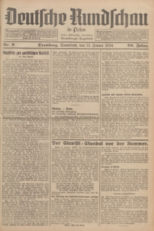 Deutsche Rundschau in Polen : früher Ostdeutsche Rundschau, Bromberger Tageblatt. Jg.58, Nr. 9 (13 Januar 1934) + dod.