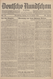 Deutsche Rundschau in Polen : früher Ostdeutsche Rundschau, Bromberger Tageblatt. Jg.58, Nr. 14 (19 Januar 1934) + dod.