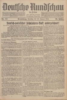 Deutsche Rundschau in Polen : früher Ostdeutsche Rundschau, Bromberger Tageblatt. Jg.58, Nr. 22 (28 Januar 1934) + dod.