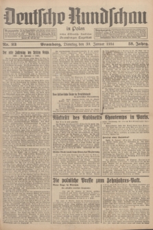 Deutsche Rundschau in Polen : früher Ostdeutsche Rundschau, Bromberger Tageblatt. Jg.58, Nr. 23 (30 Januar 1934) + dod.