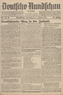 Deutsche Rundschau in Polen : früher Ostdeutsche Rundschau, Bromberger Tageblatt. Jg.58, Nr. 25A (1 Februar 1934) + dod.