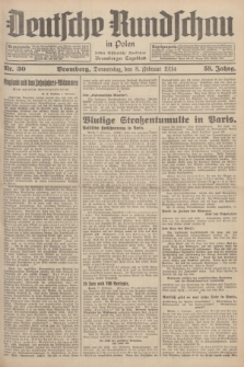 Deutsche Rundschau in Polen : früher Ostdeutsche Rundschau, Bromberger Tageblatt. Jg.58, Nr. 30 (8 Februar 1934) + dod.