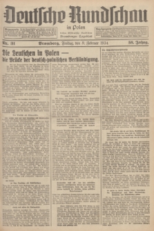 Deutsche Rundschau in Polen : früher Ostdeutsche Rundschau, Bromberger Tageblatt. Jg.58, Nr. 31 (9 Februar 1934) + dod.