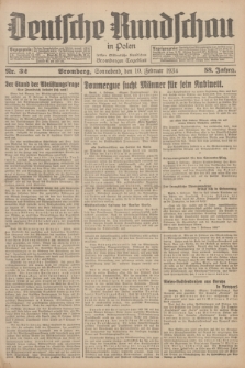 Deutsche Rundschau in Polen : früher Ostdeutsche Rundschau, Bromberger Tageblatt. Jg.58, Nr. 32 (10 Februar 1934) + dod.
