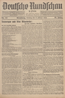 Deutsche Rundschau in Polen : früher Ostdeutsche Rundschau, Bromberger Tageblatt. Jg.58, Nr. 33 (11 Februar 1934) + dod.