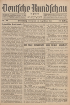 Deutsche Rundschau in Polen : früher Ostdeutsche Rundschau, Bromberger Tageblatt. Jg.58, Nr. 38 (17 Februar 1934) + dod.
