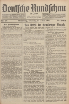 Deutsche Rundschau in Polen : früher Ostdeutsche Rundschau, Bromberger Tageblatt. Jg.58, Nr. 48 (1 März 1934) + dod.
