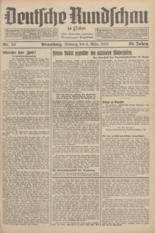 Deutsche Rundschau in Polen : früher Ostdeutsche Rundschau, Bromberger Tageblatt. Jg.58, Nr. 51 (4 März 1934) + dod.