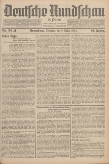 Deutsche Rundschau in Polen : früher Ostdeutsche Rundschau, Bromberger Tageblatt. Jg.58, Nr. 52A (6 März 1934) + dod.