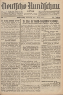 Deutsche Rundschau in Polen : früher Ostdeutsche Rundschau, Bromberger Tageblatt. Jg.58, Nr. 53 (7 März 1934) + dod.