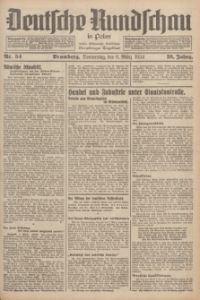 Deutsche Rundschau in Polen : früher Ostdeutsche Rundschau, Bromberger Tageblatt. Jg.58, Nr. 54 (8 März 1934) + dod.