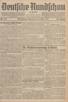 Deutsche Rundschau in Polen : früher Ostdeutsche Rundschau, Bromberger Tageblatt. Jg.58, Nr. 65 (21 März 1934) + dod.