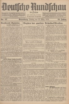 Deutsche Rundschau in Polen : früher Ostdeutsche Rundschau, Bromberger Tageblatt. Jg.58, Nr. 67 (23 März 1934) + dod.