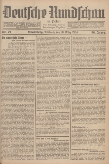 Deutsche Rundschau in Polen : früher Ostdeutsche Rundschau, Bromberger Tageblatt. Jg.58, Nr. 71 (28 März 1934) + dod.