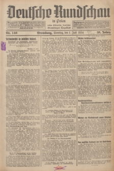 Deutsche Rundschau in Polen : früher Ostdeutsche Rundschau, Bromberger Tageblatt. Jg.58, Nr. 146 (1 Juli 1934) + dod.