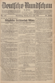Deutsche Rundschau in Polen : früher Ostdeutsche Rundschau, Bromberger Tageblatt. Jg.58, Nr. 147 (3 Juli 1934) + dod.
